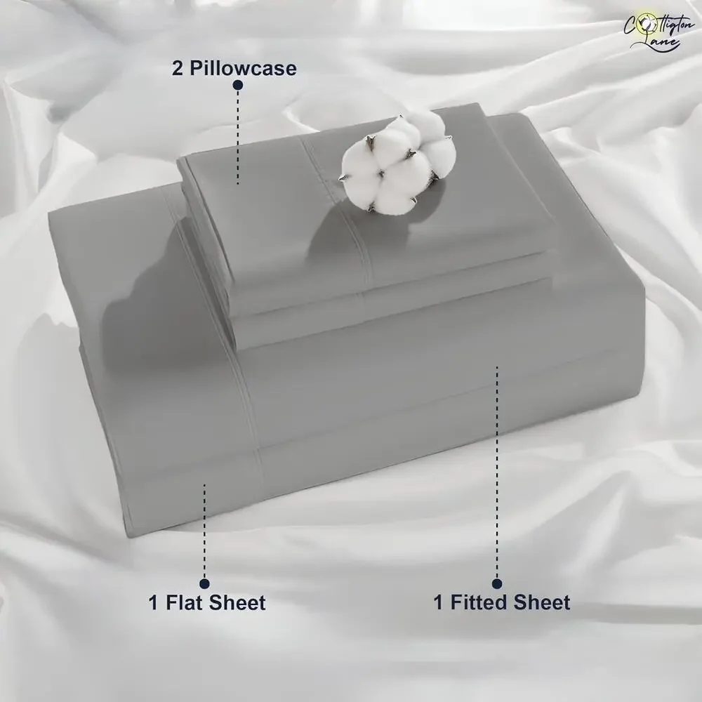Cottinton‎ Lane 4 Piece Full XL Size Sheet Set, Premium 100% Egyptian Cotton 400